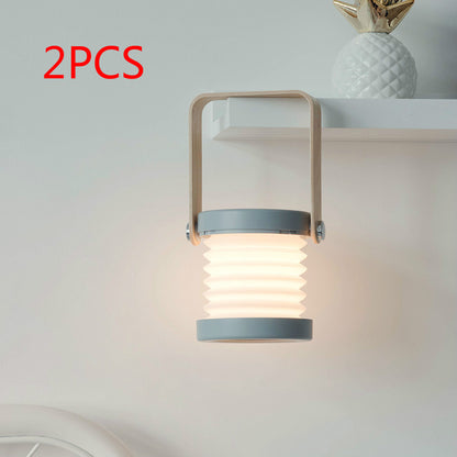 Foldable LED Night Light – Touch Dimmable, USB Rechargeable Portable Lantern for Home Decor
