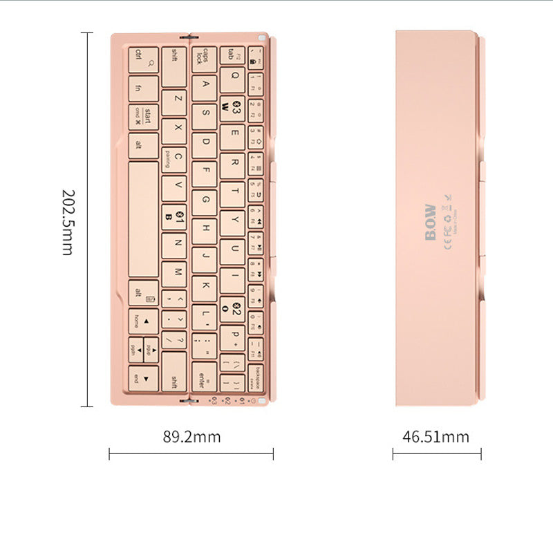 Foldable Bluetooth Keyboard with Stand – Rechargeable Wireless Mini Keyboard for Phone, Tablet & Multi-Device Use
