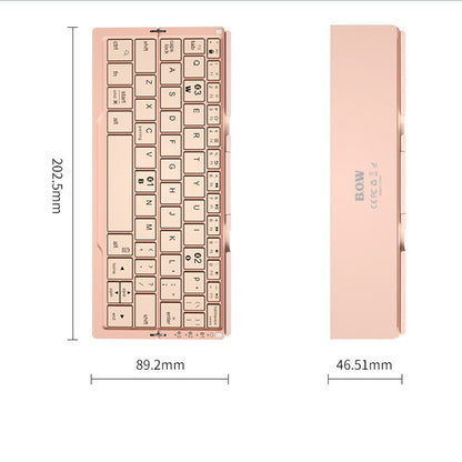 Foldable Bluetooth Keyboard with Stand – Rechargeable Wireless Mini Keyboard for Phone, Tablet & Multi-Device Use