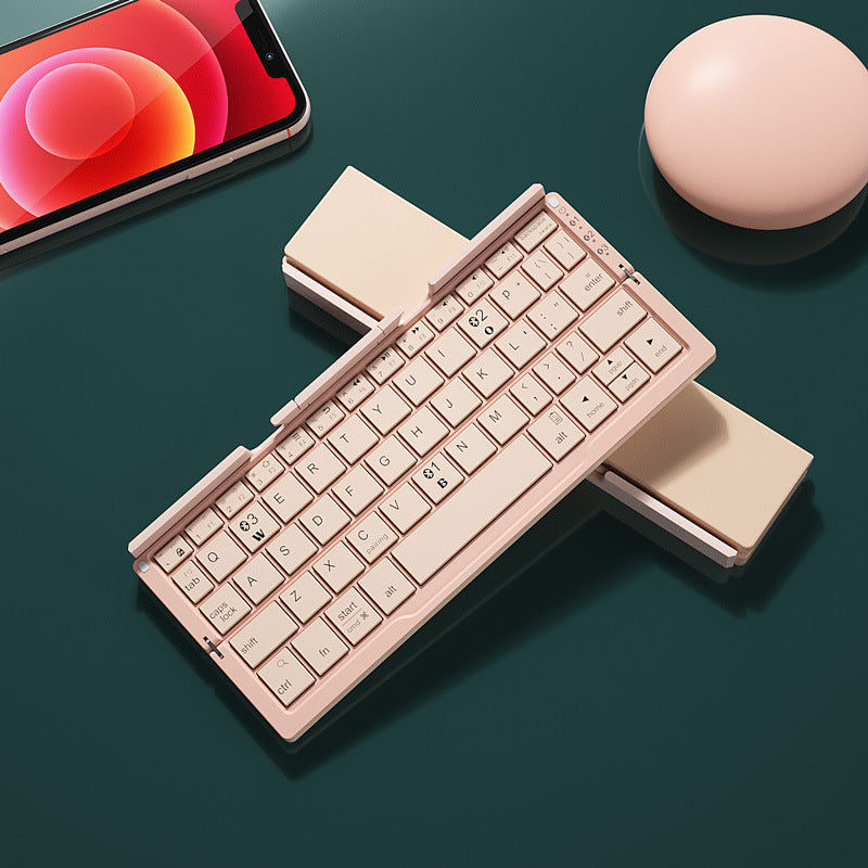 Foldable Bluetooth Keyboard with Stand – Rechargeable Wireless Mini Keyboard for Phone, Tablet & Multi-Device Use