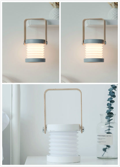 Foldable LED Night Light – Touch Dimmable, USB Rechargeable Portable Lantern for Home Decor