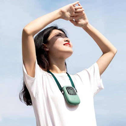 Portable Mini Neck Fan – 5V USB Rechargeable Silent Air Cooling Fan for Summer Use