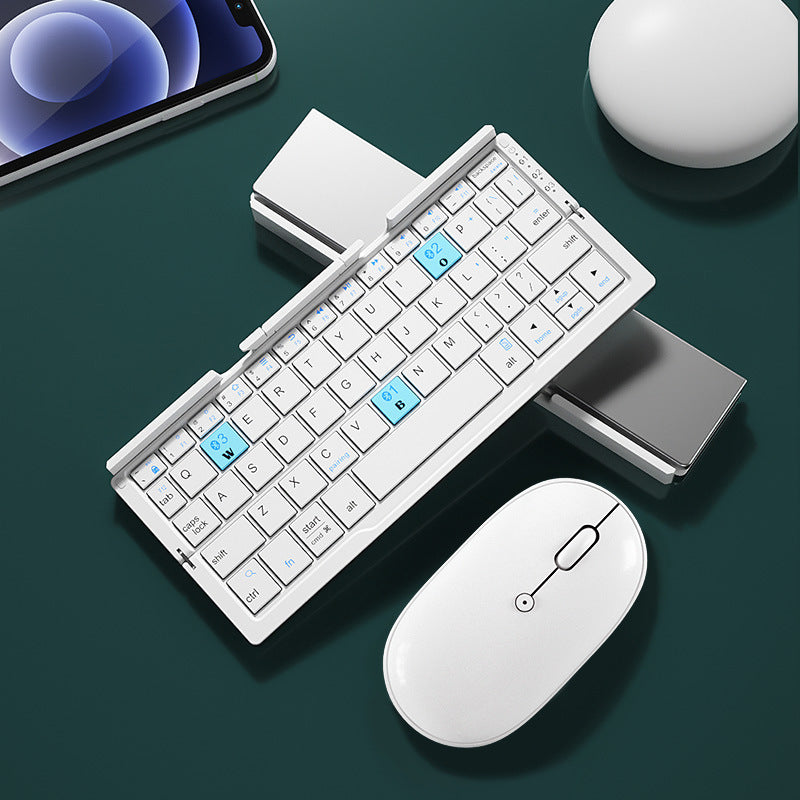 Foldable Bluetooth Keyboard with Stand – Rechargeable Wireless Mini Keyboard for Phone, Tablet & Multi-Device Use