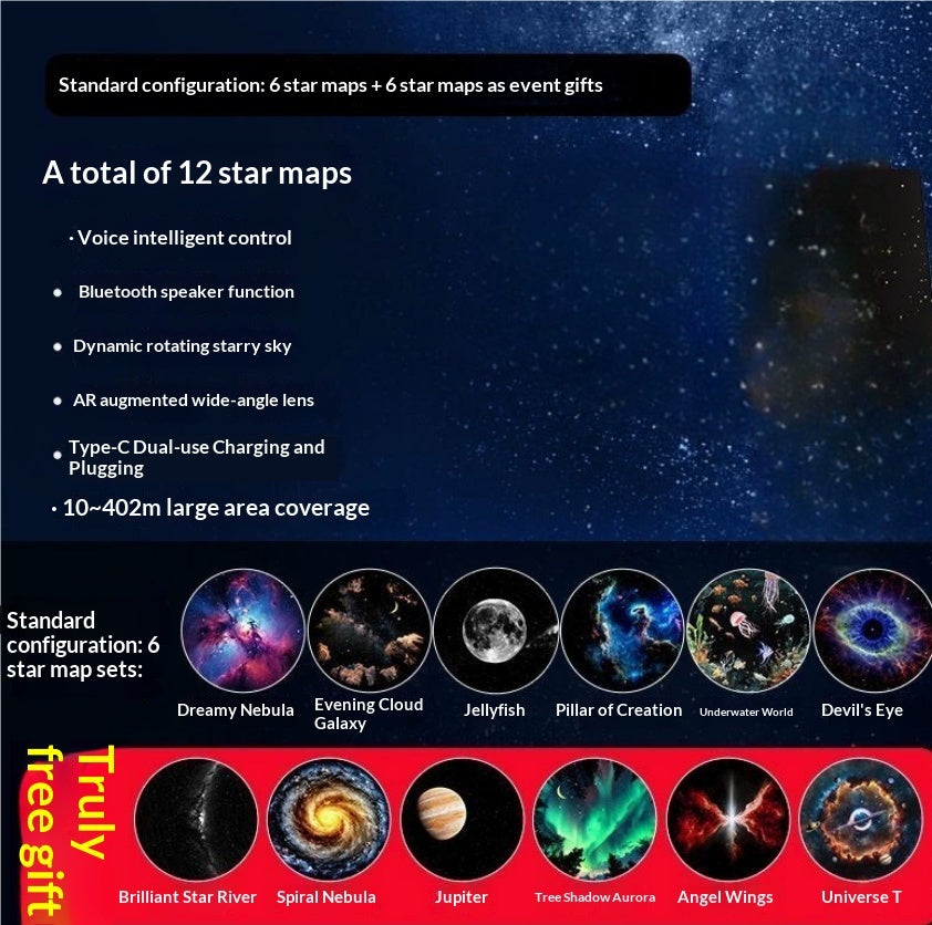 LED Star Projector – Bedroom Mood Light