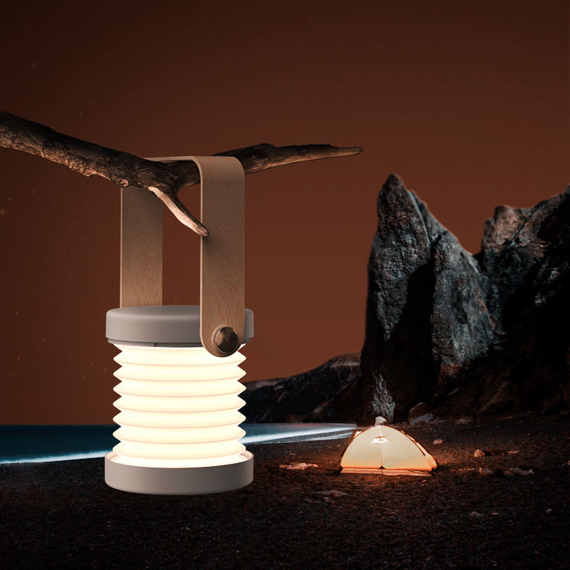 Foldable LED Night Light – Touch Dimmable, USB Rechargeable Portable Lantern for Home Decor