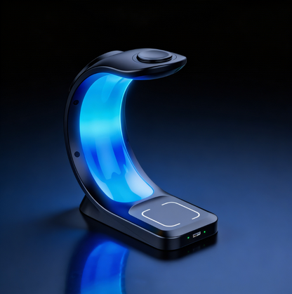 Fast Charging Station with Ambient Light for iPhone, AirPods Pro & Apple Watch