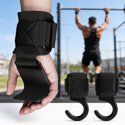 Pro Lifting Hooks with Wrist Wraps