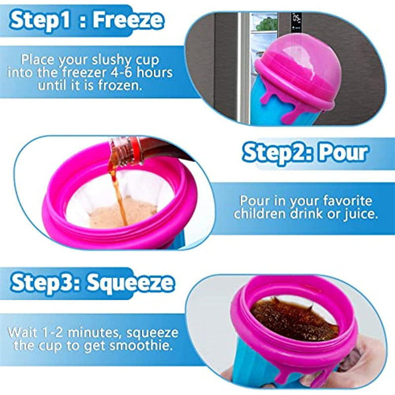 500ml Magic Slushy Cup – Fast Freeze Smoothie Maker Bottle for Homemade Juices & Ice Cream