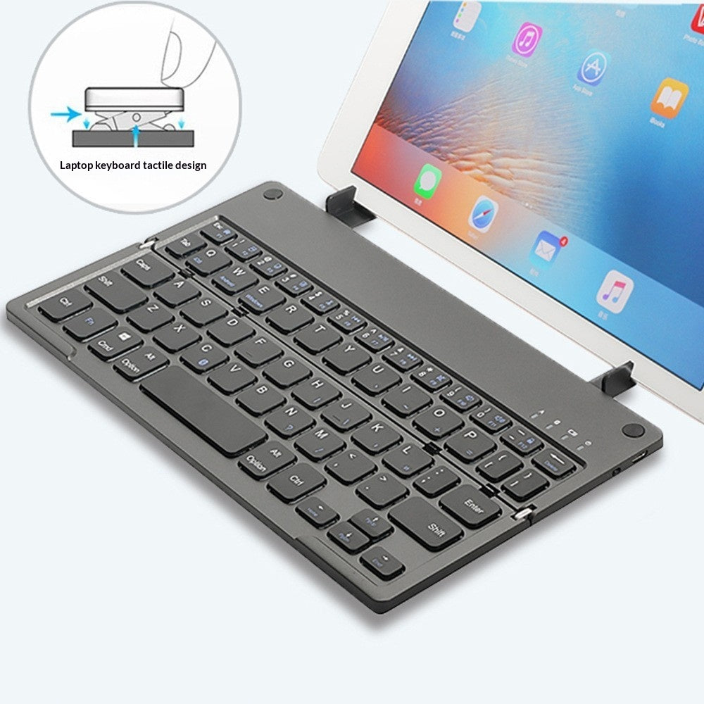 Foldable Bluetooth Keyboard with Stand – Portable Wireless Mini Keyboard for Phone, Tablet & Laptop (Rechargeable)