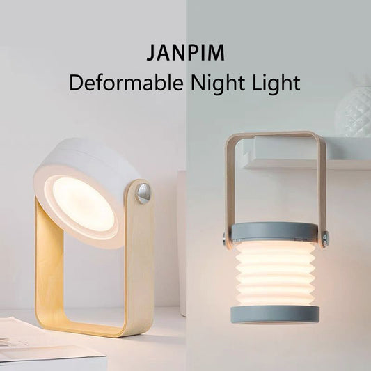 Foldable LED Night Light – Touch Dimmable, USB Rechargeable Portable Lantern for Home Decor