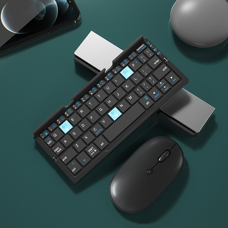 Foldable Bluetooth Keyboard with Stand – Rechargeable Wireless Mini Keyboard for Phone, Tablet & Multi-Device Use